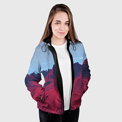 Куртка с капюшоном женская Красный песок, цвет: 3D-черный — фото 2