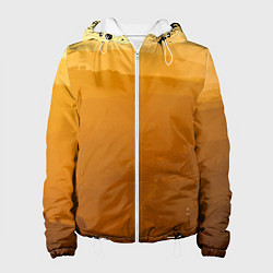 Куртка с капюшоном женская Закат в пригороде, цвет: 3D-белый