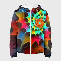 Женская куртка Красочная неоновая спираль Colorful neon spiral