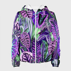 Женская куртка Цветы Яркие Тропики
