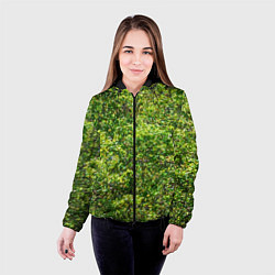 Куртка с капюшоном женская Камуфляж Дубки, цвет: 3D-черный — фото 2