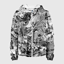 Куртка с капюшоном женская Bloodborne comix, цвет: 3D-белый