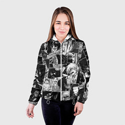 Куртка с капюшоном женская Хэллсинг паттерн Hellsing, цвет: 3D-белый — фото 2