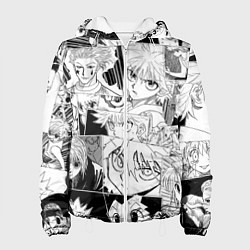 Куртка с капюшоном женская Hunter x Hunter pattern, цвет: 3D-белый