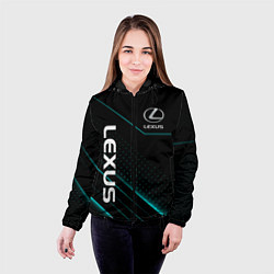 Куртка с капюшоном женская LEXUS ЛЕКСУС НЕОН ЛИНИИ, цвет: 3D-черный — фото 2