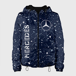 Куртка с капюшоном женская МЕРСЕДЕС Mercedes Брызги, цвет: 3D-черный