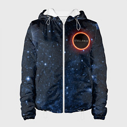 Куртка с капюшоном женская Stellaris Black Hole Logo, цвет: 3D-белый