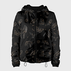 Женская куртка Мистические животные волк птица бабочка лошадь