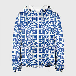Женская куртка QR код паттерн синий