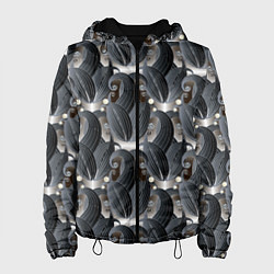 Женская куртка Стильные черные листья