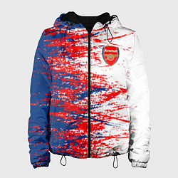 Куртка с капюшоном женская Arsenal fc арсенал фк texture, цвет: 3D-черный