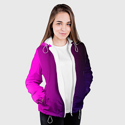Куртка с капюшоном женская VIOLET gradient, цвет: 3D-белый — фото 2