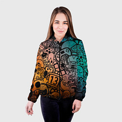 Куртка с капюшоном женская Life is gaming, цвет: 3D-черный — фото 2