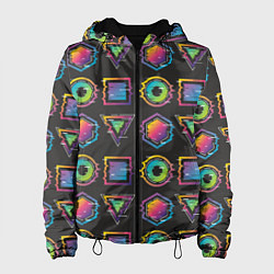 Женская куртка Геометрический яркий глитч