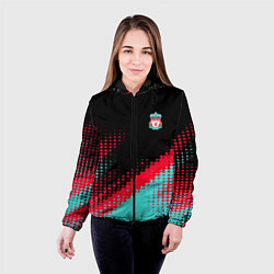 Куртка с капюшоном женская Ливерпуль краска, цвет: 3D-черный — фото 2