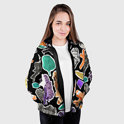 Куртка с капюшоном женская Underground pattern Fashion trend, цвет: 3D-черный — фото 2