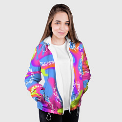 Куртка с капюшоном женская Барби и Кен паттерн костюм, цвет: 3D-белый — фото 2