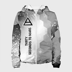 Женская куртка Thirty Seconds to Mars Glitch на светлом фоне