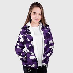 Куртка с капюшоном женская Amethyst Purple Аметист, цвет: 3D-белый — фото 2