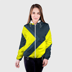 Куртка с капюшоном женская Геометрическая Стрелка, цвет: 3D-белый — фото 2