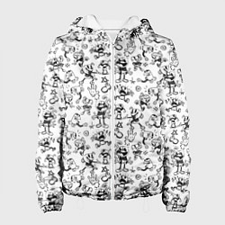 Куртка с капюшоном женская Паттерн Cuphead the delicious last course, цвет: 3D-белый