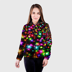 Куртка с капюшоном женская COLORFUL COLOR STARFALL, цвет: 3D-черный — фото 2