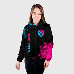 Куртка с капюшоном женская West Ham Neon Gradient, цвет: 3D-черный — фото 2