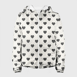 Женская куртка Темные сердечки