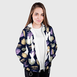 Куртка с капюшоном женская Иди в пешее путешествие, цвет: 3D-белый — фото 2