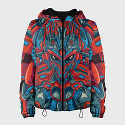 Куртка с капюшоном женская Робот-монстр, цвет: 3D-черный