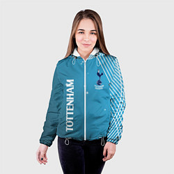 Куртка с капюшоном женская Тоттенхэм хотспур Абстракция, цвет: 3D-белый — фото 2