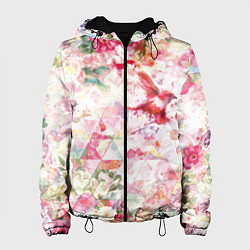 Женская куртка Птицы, цветы, узоры