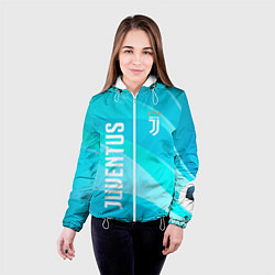 Куртка с капюшоном женская Ювентус Абстракция, цвет: 3D-белый — фото 2