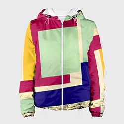 Куртка с капюшоном женская В стиле авангардизма, цвет: 3D-белый