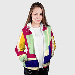 Куртка с капюшоном женская В стиле авангардизма, цвет: 3D-белый — фото 2