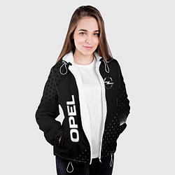 Куртка с капюшоном женская Opel Карбон, цвет: 3D-белый — фото 2