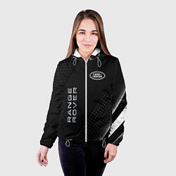 Куртка с капюшоном женская Land rover Абстракция, цвет: 3D-белый — фото 2