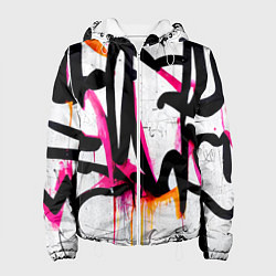 Женская куртка Крупные граффити узоры