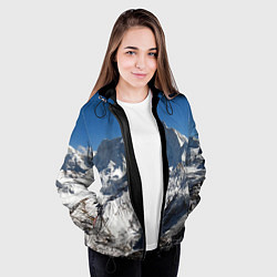 Куртка с капюшоном женская Канченджанга, Гималаи, 8 586 м, цвет: 3D-черный — фото 2