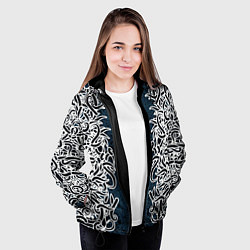 Куртка с капюшоном женская Белый шум, цвет: 3D-черный — фото 2