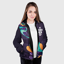 Куртка с капюшоном женская FNAF graffity splash, цвет: 3D-черный — фото 2