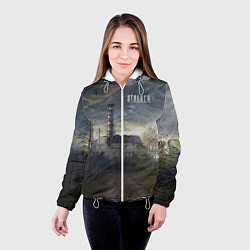 Куртка с капюшоном женская STALKER Саркофаг, цвет: 3D-белый — фото 2
