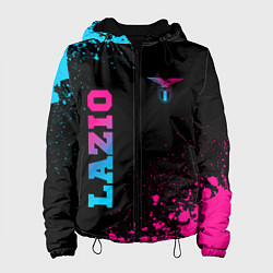 Женская куртка Lazio - neon gradient: символ и надпись вертикальн