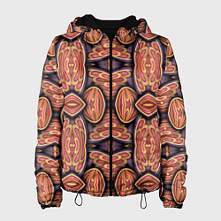 Куртка с капюшоном женская Объемная абстракция, цвет: 3D-черный