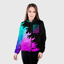 Куртка с капюшоном женская Lindemann неоновый огонь, цвет: 3D-черный — фото 2