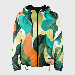 Куртка с капюшоном женская Multicoloured camouflage, цвет: 3D-черный