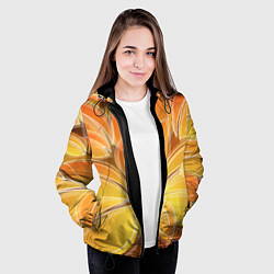 Куртка с капюшоном женская Волшебные лепестки, цвет: 3D-черный — фото 2