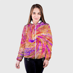 Куртка с капюшоном женская Color swirls, цвет: 3D-белый — фото 2