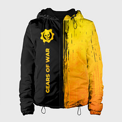 Женская куртка Gears of War - gold gradient: по-вертикали