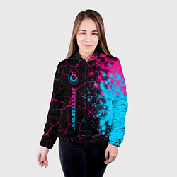Куртка с капюшоном женская Galatasaray - neon gradient: по-вертикали, цвет: 3D-черный — фото 2